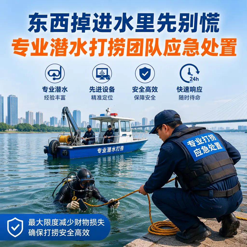 滨海东西掉进水里先别慌，专业潜水打捞团队应急处置