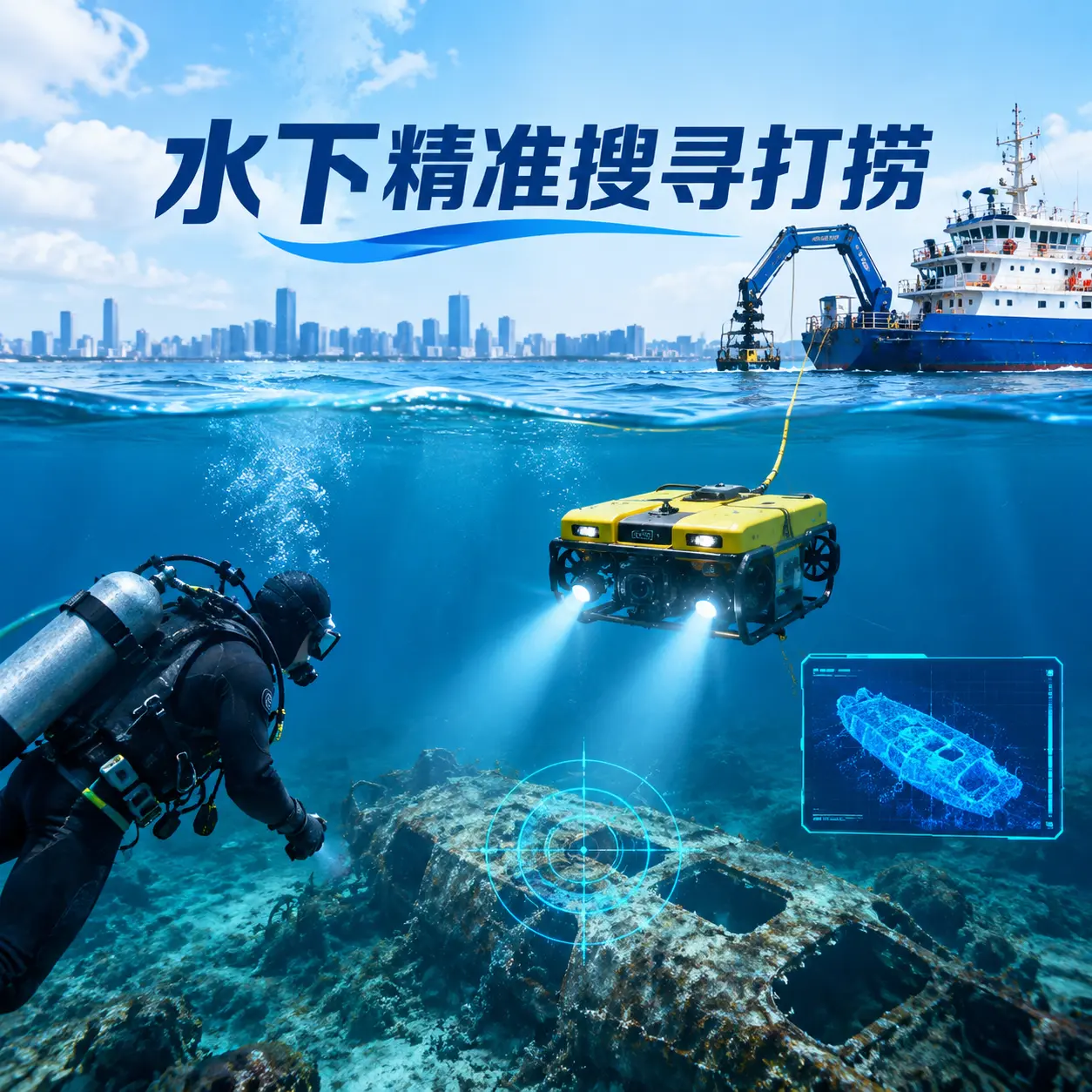 滨海水下精准搜寻打捞